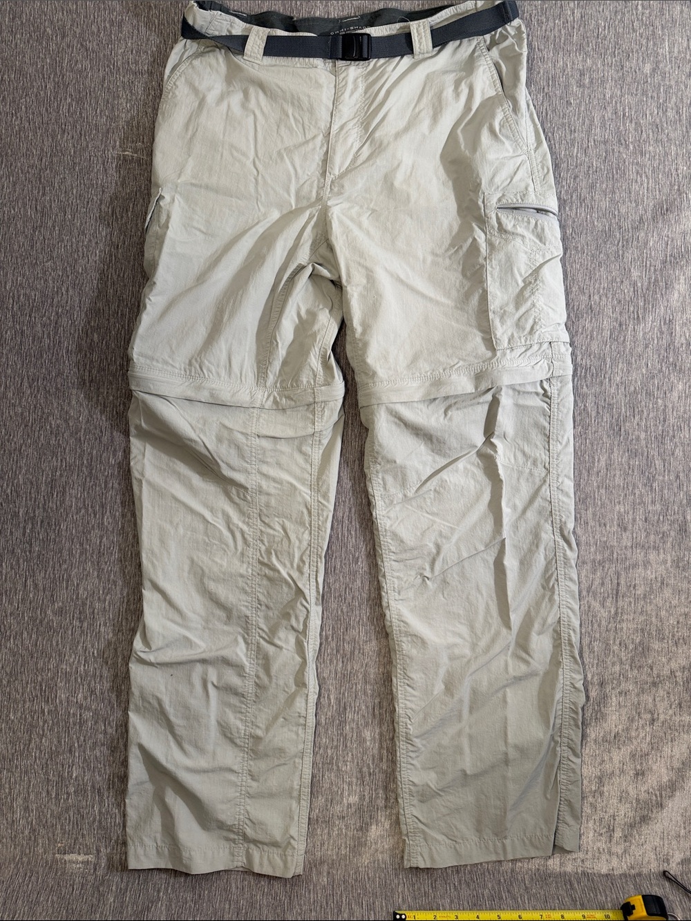Columbia M38x34 Lt Gray Convertible Men's Hiking Pants